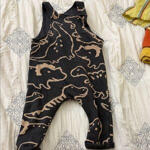 H&M Black and Tan Dinosaur One-Piece